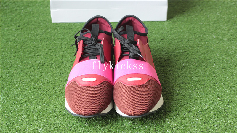 Balenciaga Race Runner Trainers Red Pink